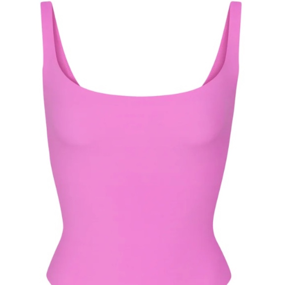 SKIMS Fits Everybody Square Neck Bodysuit Color NEON ORCHID Size XS
